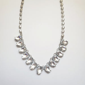 Silver with Rhinestone Necklace